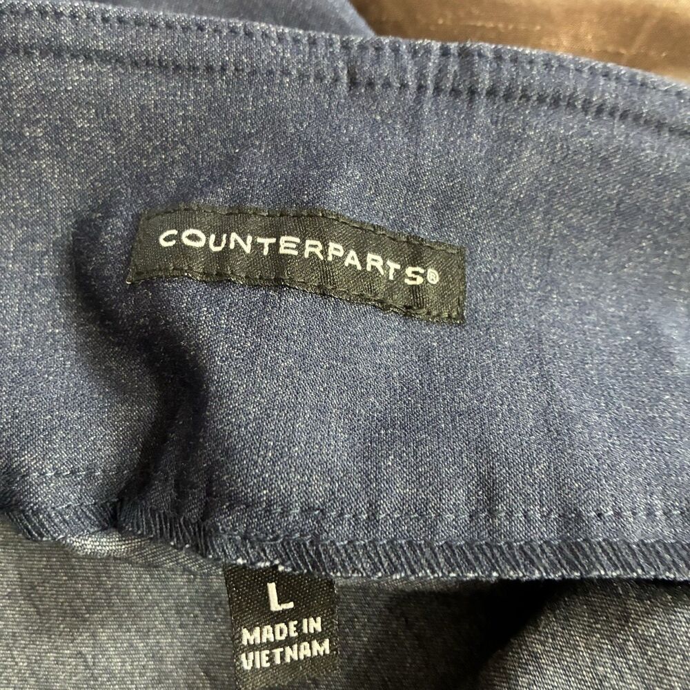 Counterparts Pants Womens Sz L Navy Super Stretch Mid Rise Boot Cut Comfy Pant - Picture 9 of 11